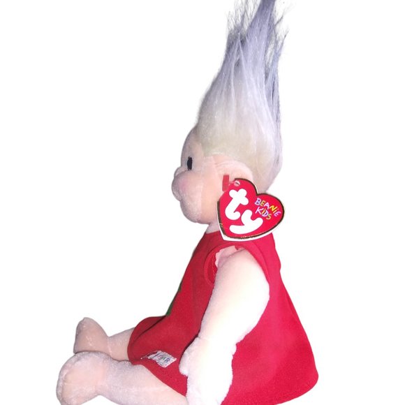 TY Beanie Kids NOELLE 2001 Retired Stuffed Bean Plush 11 Inch Toy Tag Errors - Picture 2 of 9